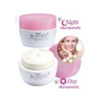 Mistine Re-White Hydrolyzed:Kem dưỡng ngày,đêm chiết xuất thủy phân ngọc trai,30g 1 lọ