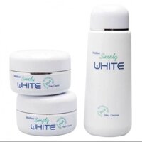 🇹🇭🇹🇭Mistine Simply white Extra:Set Kem dưỡng trắng da Ngày và đêm,sữa rửa mặt(3 sản phẩm)