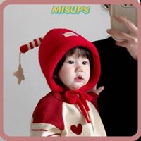 Misups Bé Beanie, Mũ dệt kim mùa đông cho bé, Mũ trẻ sơ sinh chống gió ấm áp dễ thương 2024 cho bé trai bé gái