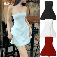 Miswin Nữ Gợi Cảm Dây Mini Đầm Thanh Lịch Chữ A Ống Đầm Trang Phục Dự Tiệc
