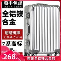 miti vali Vali xe đẩy bằng hợp kim magie hoàn toàn bằng nhôm, vali có bánh xe vạn năng, vali lên máy bay mật khẩu 32 nam nữ, vali hộp cứng 30 inch va ly keo vali du lịch mia
