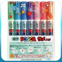 Mitsubishi Pencil Water-based Pen Posca Glittery Fine-point Round Core 7 Colors PC3ML7C
Mitsubishi Pencil Water-based Pen Posca Glittery Fine-point Round Core PC3ML.4 Orange 10 pcs