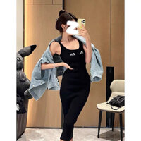 Miu MIU MIU MIU8864 Đầm yếm dệt kim phong cách mới dành cho nữ