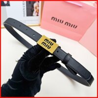 ♞,♘Miu MIU6319 Thắt lưng nữ mới Thắt lưng chữ phù hợp 24fw