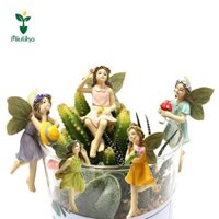 Miulika 5 Bộ Phụ Kiện Thu Nhỏ Và Các Bức Tượng Nhỏ Vườn Cổ Tích Các Bức Tượng Nàng Tiên Bộ Tượng Cho Bãi Cỏ Ngoài Trời Sân Vườn Trang Trí Nhà Cửa