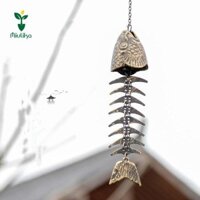 Miulika Chuông Gió Nhật Bản Chuông Gió Xương Cá Chuông Gió Truyền Thống Windchime Để Trang Trí Ngoài Trời Đền Trang Trí