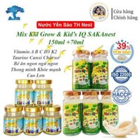 Mix 10 lọ Yến sào TH Nest Kid GROW + Kid's IQ SAKAnest 39% yến khánh hòa 70ml+150ml không túi