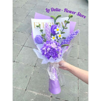 Mix tím cẩm tú cầu