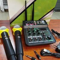 MIXER 1A TẶNG KÈM 2 MICRO KHÔNG DÂY KARAOKE CHO AMPLY, LOA KÉO