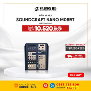 Mixer Analog Soundcraft Nano M08BT