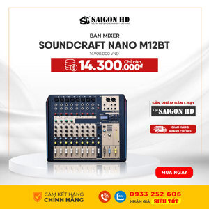 Mixer Analog Soundcraft Nano M12BT