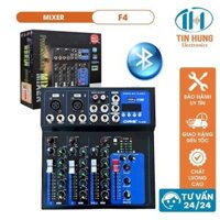 Mixer bluetooth ORIS F4 USB 2 LINE, tích hợp nút nguồn Livestream - ORIS Professional