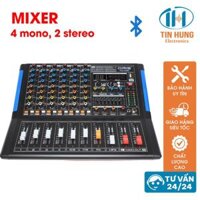 Mixer bluetooth ORIS KG08B 8 kênh, tích hợp Kỹ thuật số DSP, 16 hiệu ứng Multi-Fx, EQ 3 băng tần trên tất cả các kênh