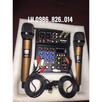 Mixer G4 kem 2 mic cho dàn âm thanh chất lượng cao