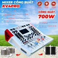 MIXER LIỀN CÔNG SUẤT MTMAX KV4PRO ĐẨY LIỀN VANG, LIỀN MIXER CÔNG SUẤT 750W MÀN HÌNH LED HIỂN THỊ CHI TIẾT, 4 CỔNG MICRO, CHỈNH EQUALIZER, 99 HIỆU ỨNG DSP ĐÁNH ĐƯỢC CẶP LOA 3 TẤC TRỞ XUỐNG