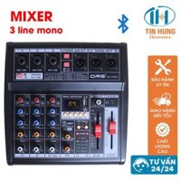 Mixer mini Bluetooth Oris KG 03M USB, bộ hòa trộn âm thanh chính hãng bảo hành 12 tháng