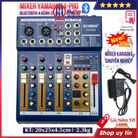 Mixer Yamaha F4-Pro Cao Cấp Bluetooth-4 Kênh-24 Bit-11 Lỗ Micro, Bộ Trộn Âm Thanh Mixer Yamaha Chuyên Nghiệp-H2ro Tech