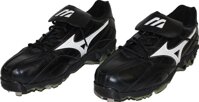 Mizuno Mens 9 Spike Classic Low G3 (Black/White) Baseball Cleats Size 9