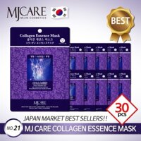 Mj Care Essence Mask pack Collagen 30 tờ x 23g Chặt + Hydrat hóa + Trong suốt 1 gói 1 tại Nhật Bản