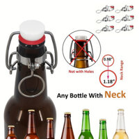 M&K. |    6 cái nắp chống rò rỉ dễ mở, nắp xoay di động, nắp niêm phong chai bia, nắp chai thủy tinh lật
