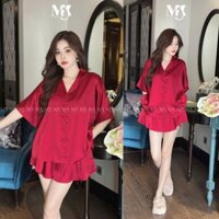 (MK03) Đồ Ngủ Pijama Bigsize, Đồ Ngủ Bigsize lụa Latin cao cấp mềm mại xinh xắn < 80KG
