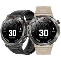 Mk68 1.43inch Màn hình AMOLED La bàn cuộc gọi bluetooth Nhịp tim Máy đo oxy trong máu Kiểm tra căng thẳng Sức khỏe phụ nữ Theo dõi giấc ngủ Chế độ đa thể thao Đồng hồ thông minh chống nước IP68