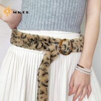 Mkeb Da Báo In Sang Trọng Thắt Lưng, Khóa Nhựa Y2K Thắt Lưng Sang Trọng Tua Rua, Cá Tính Lông Bông Tai Kẹp Quần Jean Trang Trí Jazz Khiêu Vũ Trang Phục Phụ Kiện Thắt Lưng