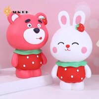 Mkeb Dâu Gấu Heo Đất, Chống Rơi Handmade Gấu Tiết Kiệm Xe Tăng, Thời Trang Dễ Thương Độc Đáo Hoạt Hình Để Bàn Trang Trí Trang Trí Nhà