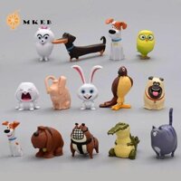 Mkeb Gidget Mel Model, Thỏ Bóng Tuyết Chó Max Bí Mật Thú Cưng Hình, Trang Trí Ô Tô PVC Búp Bê Hình Mèo Quà Tặng Giáng Sinh Dễ Thương