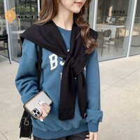 Mkeb Màu Trơn Quấn Chữ Thập Đơn Giản Ấm Áp Quần Áo Trang Trí Phụ Kiện Nữ Thanh Lịch Phong Cách Hàn Quốc Khăn Choàng