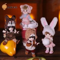 Mkeb Ob11 Bjd Doll, 13 Khớp Trang Phục Có Thể Tháo Rời Khớp Búp Bê, Nhà Chơi Nhựa 13cm Nhiều Màu Sắc Giả Công Chúa Búp Bê Trẻ Em