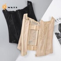 Mkeb Tummy Control Shapewear, 9 Xương Thép Lưới Eo Huấn Luyện Định Hình, Dây Kéo Thời Trang Bụng Slim Fit Ren Hoa Bụng Đai Dạo Phố