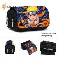 Mkeb Văn Phòng Phẩm Hộp Anime Hình Hoạt Hình Sasuke Itachi Đa Năng Đôi Đồ Dùng Học Tập Túi Bút Chì