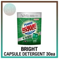 [mkh] Power bright ultra-concentrated capsule detergent pouch 30ea/7 enzymes/child protective packaging/skin hypoallergenic/textile protection/fluorescent brightener-free/normal/dr