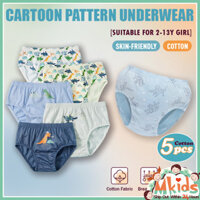 [MKIDS Fashion] 5 Quần Lót Tam Giác Cho Trẻ Em Mùa Hè Phiên Bản Hàn Quốc Cotton Nguyên Chất Thoáng Khí Quần Lót Bé Trai Khủng Long Mini Cho Bé Trai 2-13Tuổi