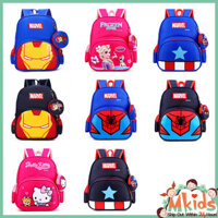 [MKIDS Fashion] Ba lô dành cho trẻ em Marvel Spider Man Ba lô sức chứa lớn dành cho trẻ mẫu giáo 3-12Y