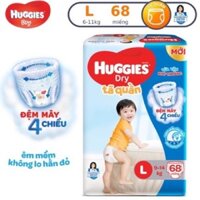 ml ( có loại tăng 8 miếng) BỈM HUGGIES TÃ QUẦN L68