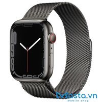 ML773 – Apple Watch Series 7 | 45mm | LTE – Viền thép Graphite, dây Milanese Loop Graphite