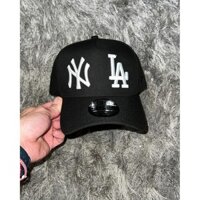 Mlb New E... ra 9fo.. rty A-Frame NY & LA Mũ Snapback màu đen có thể điều chỉnh Mũ bóng chày mỏ vịt Hip Hop cong có thể điều chỉnh
