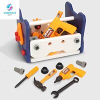 Mlinx 40 / 56 / 58 Cái Bộ công cụ sửa chữa chơi trẻ em, Chơi vít với tuốc nơ vít Bộ dụng cụ giả vờ, Đồ chơi trẻ em xây dựng bằng nhựa Hộp công cụ sửa chữa máy khoan điện cho bé trai bé gái
