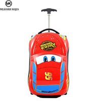 Mlksrh KQES Hành Lý Trẻ Em Xe Hoạt Hình 18 inch Du Lịch Lên Máy Bay spinner Có Thể Gắn 3D Xe Đẩy hộp