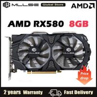 MLLSE AMD RX 580 8GB Video Card Gaming 2048SP GDDR5 256Bit PCI Express 3.0 16 Radeon GPU Khai thác máy tính card màn hình placa de Màu sắc RX580 6Pin