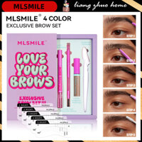 Mlsmile Lông Mày Bộ Trang Điểm Tint Lông Mày Mascara Kem Cạo Lông Mày Dao Bút Chì Kẻ Mắt 5 Chiếc Thẻ Lông Mày Dụng Cụ Trang Điểm Mắt