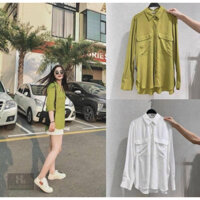 MM461 Sơ mi đuôi tôm 2 túi trước