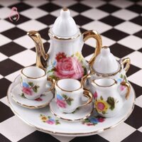 [Mmbb] 8 Cái 1 / 12 Nhà Búp Bê Bộ Trà Gốm Sứ Thu Nhỏ Mô Hình Bộ Đồ Ăn Nhà Bếp OHG