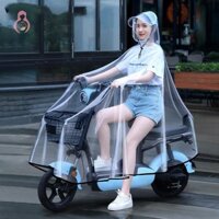 [Mmbb] Áo mưa trong suốt dành cho nữ Thời trang EVA Áo mưa chống nước Áo đi xe đạp Áo khoác mưa có mũ trùm đầu Áo mưa OHG