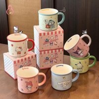 [Mmbb] Kawaii Sanrio Hello Kitty Cốc Anime Kuromi Cinnamoroll Ăn Sáng Sữa Cà Phê Quà Tặng Trẻ Em OHG