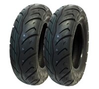 MMG Tire Set Front 120/90-10, Rear 130/90-10 Street Tread for Honda Kymco Eton Hyosung 10 inches Rim (P116)