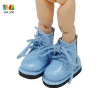Mmluck 1 Đôi 1 / 12 Giày Da Búp Bê Bjd, Giày Bốt Da Búp Bê Obitsu 11 mạ bạc, Da PU Đáng Yêu Molly GSC 1 / 12 Bjd Doll Boots Giữa Blyth Doll
