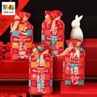 Mmluck 50 Chiếc Túi Đóng Gói Kẹo, Năm Mới Mèo May Mắn Bánh Quy Gói, Đồ Ăn Nhẹ Dễ Thương Trang Trí Dây Rút Nhựa Quà Tặng Túi Tiệc